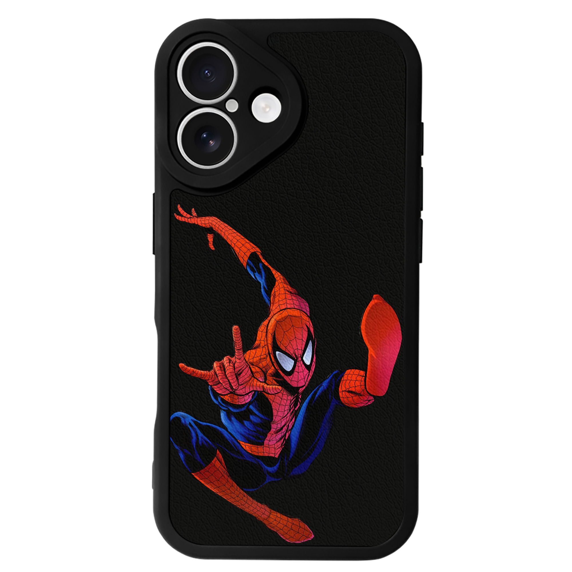 （画像用） Spider Man スパイダーマン 【iPhone 16シリーズ対応】シリコンスマホケース（レザー調） 材質：シリコン